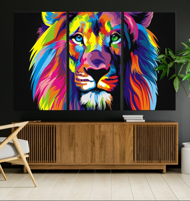 Abstract Lion Wall Art Print Trendy Luxury Wall Art Modern Canvas Wall Decor