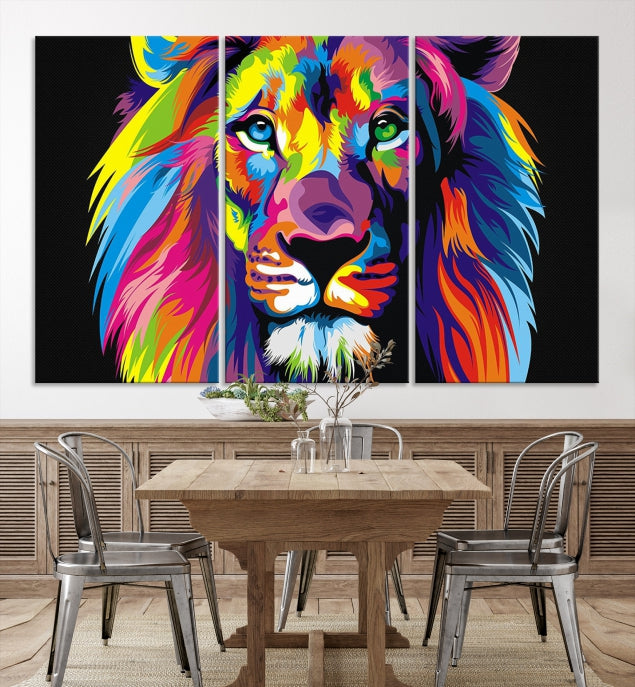 Abstract Lion Wall Art Print Trendy Luxury Wall Art Modern Canvas Wall Decor