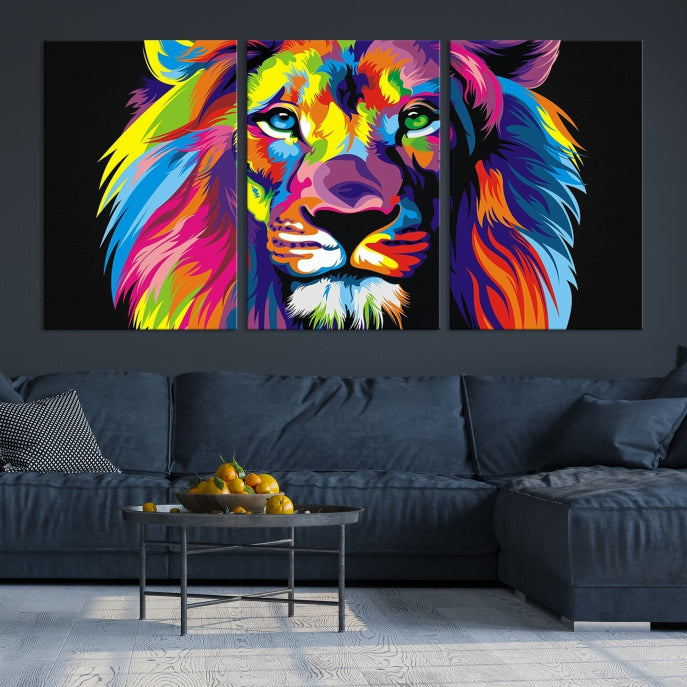 Abstract Lion Wall Art Print Trendy Luxury Wall Art Modern Canvas Wall Decor