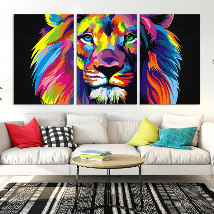 Abstract Lion Wall Art Print Trendy Luxury Wall Art Modern Canvas Wall Decor