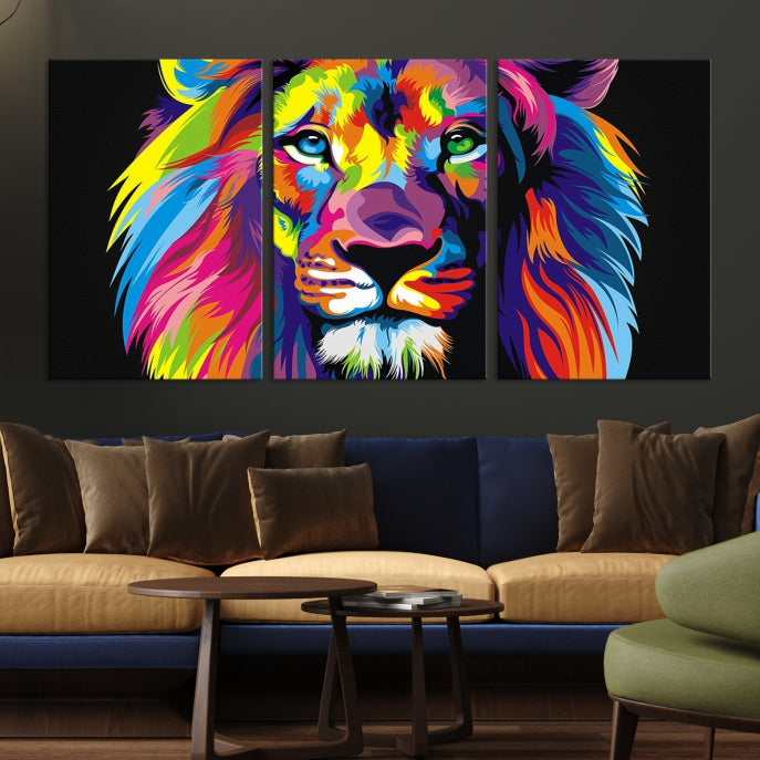 Abstract Lion Wall Art Print Trendy Luxury Wall Art Modern Canvas Wall Decor