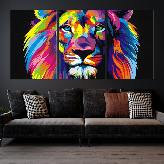 Abstract Lion Wall Art Print Trendy Luxury Wall Art Modern Canvas Wall Decor