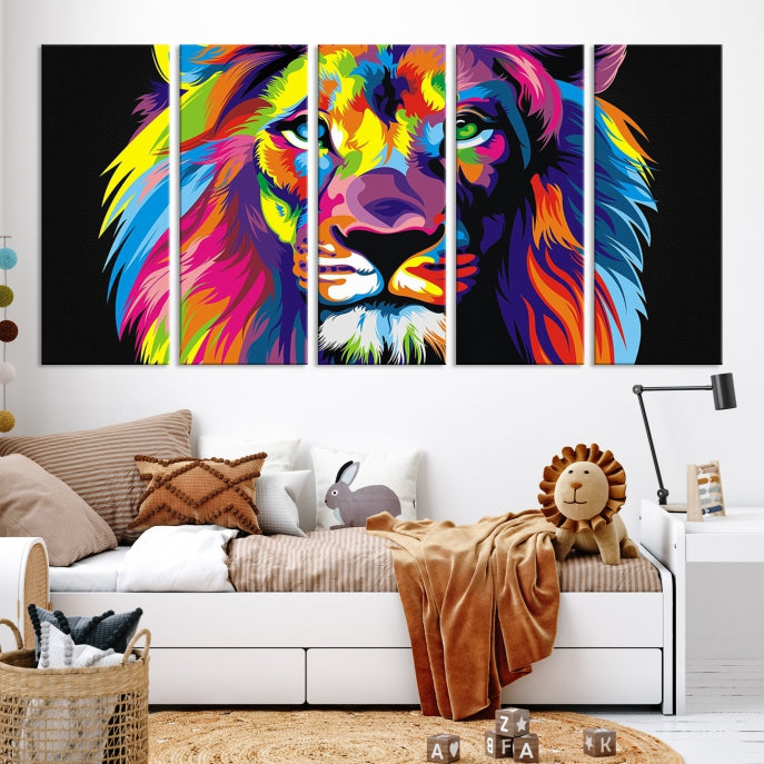 Abstract Lion Wall Art Print Trendy Luxury Wall Art Modern Canvas Wall Decor