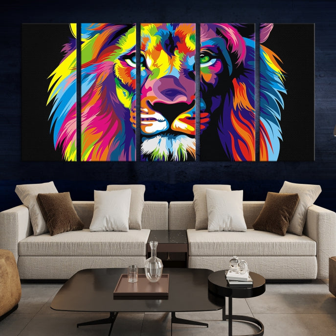 Abstract Lion Wall Art Print Trendy Luxury Wall Art Modern Canvas Wall Decor