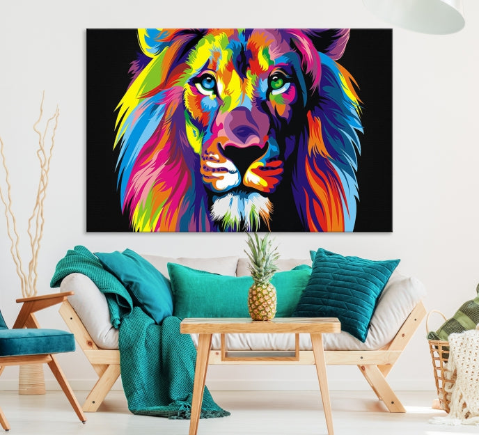 Abstract Lion Wall Art Print Trendy Luxury Wall Art Modern Canvas Wall Decor