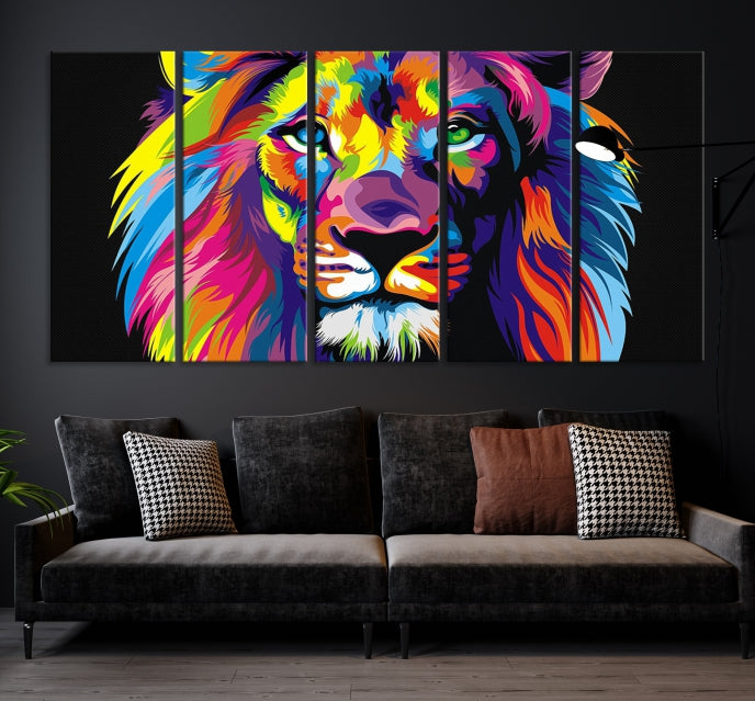 Abstract Lion Wall Art Print Trendy Luxury Wall Art Modern Canvas Wall Decor