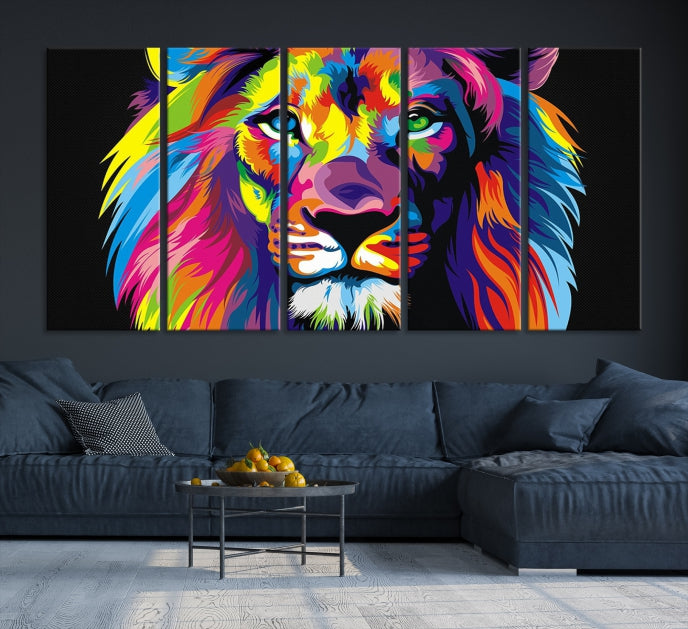 Abstract Lion Wall Art Print Trendy Luxury Wall Art Modern Canvas Wall Decor