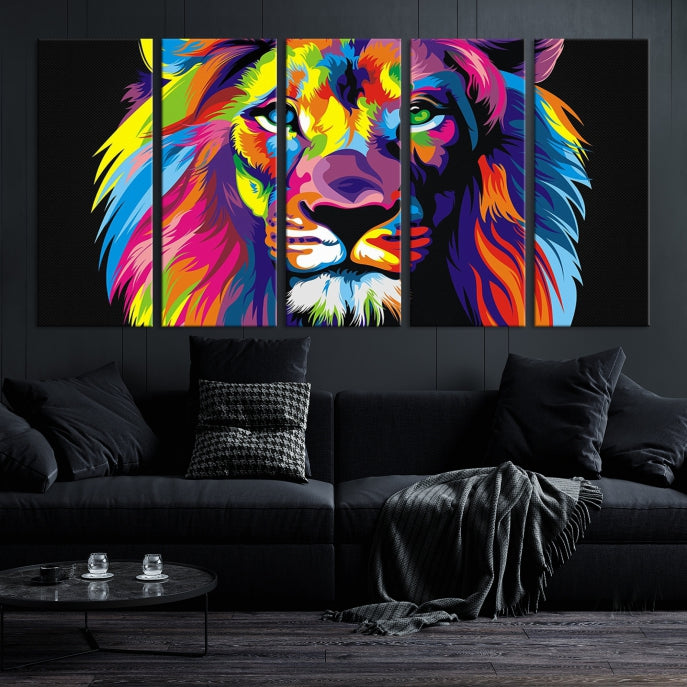 Abstract Lion Wall Art Print Trendy Luxury Wall Art Modern Canvas Wall Decor