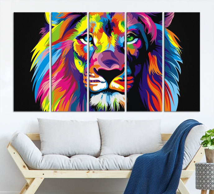 Abstract Lion Wall Art Print Trendy Luxury Wall Art Modern Canvas Wall Decor