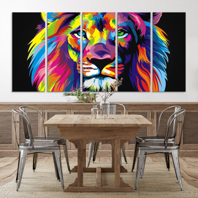 Abstract Lion Wall Art Print Trendy Luxury Wall Art Modern Canvas Wall Decor