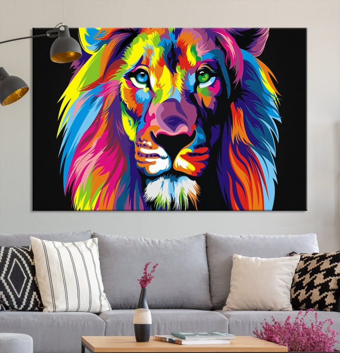 Abstract Lion Wall Art Print Trendy Luxury Wall Art Modern Canvas Wall Decor