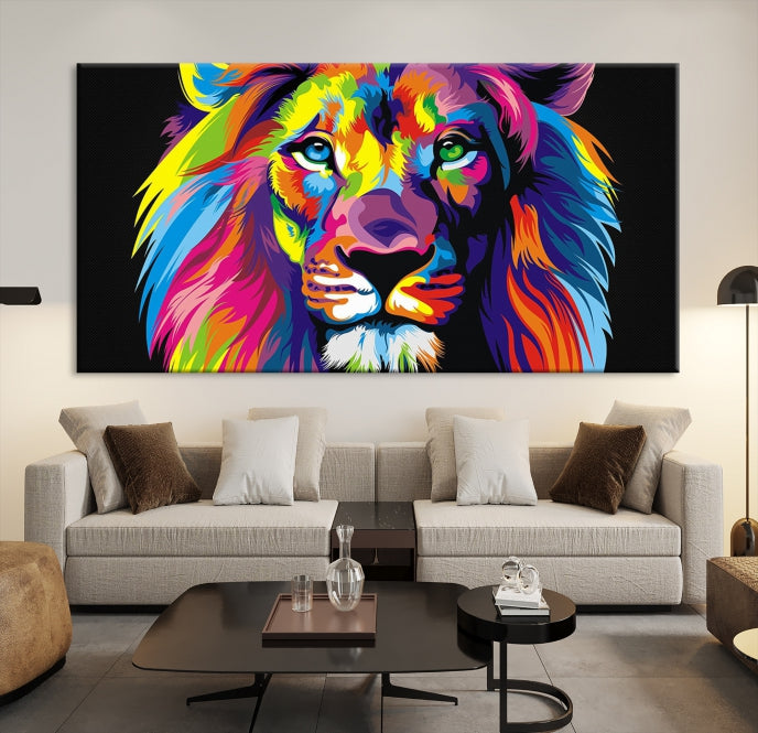 Abstract Lion Wall Art Print Trendy Luxury Wall Art Modern Canvas Wall Decor