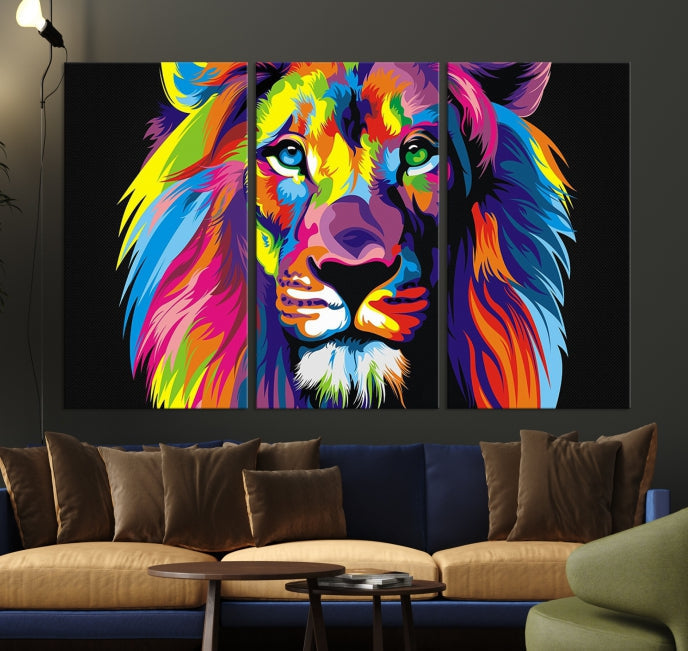 Abstract Lion Wall Art Print Trendy Luxury Wall Art Modern Canvas Wall Decor