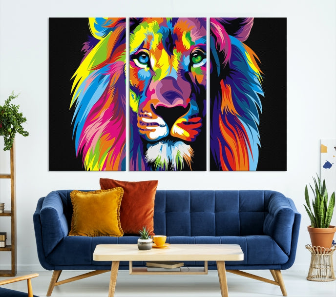 Abstract Lion Wall Art Print Trendy Luxury Wall Art Modern Canvas Wall Decor