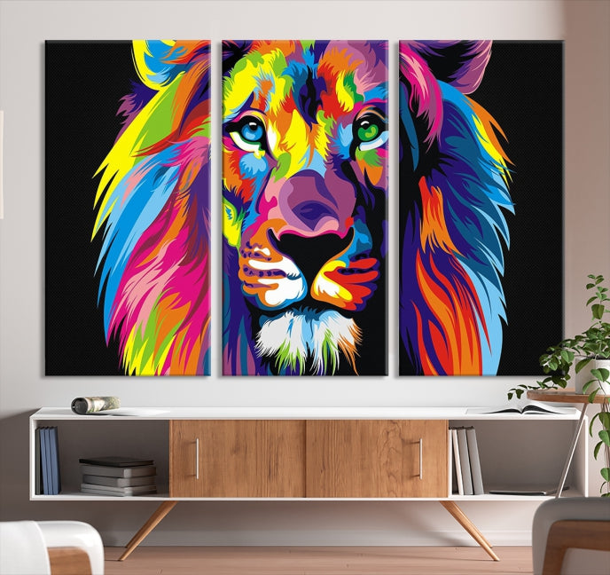 Abstract Lion Wall Art Print Trendy Luxury Wall Art Modern Canvas Wall Decor