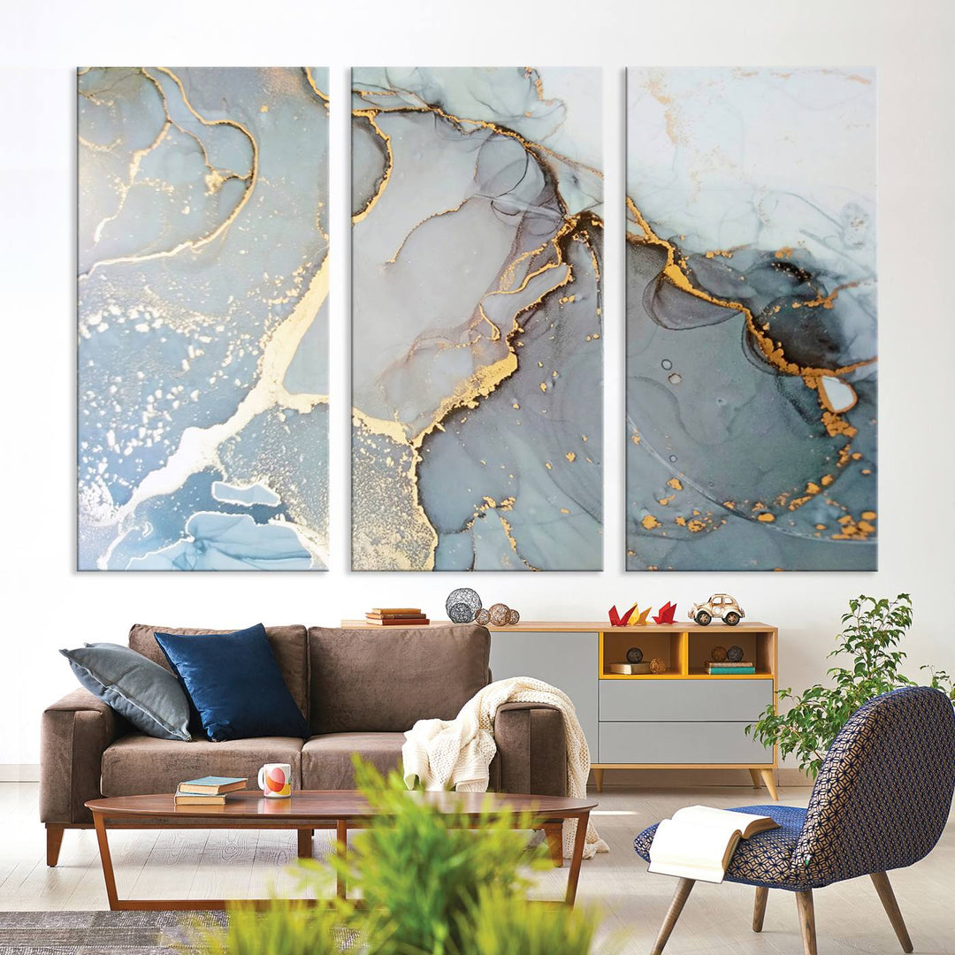 Abstract Marble Wall Art Canvas Print