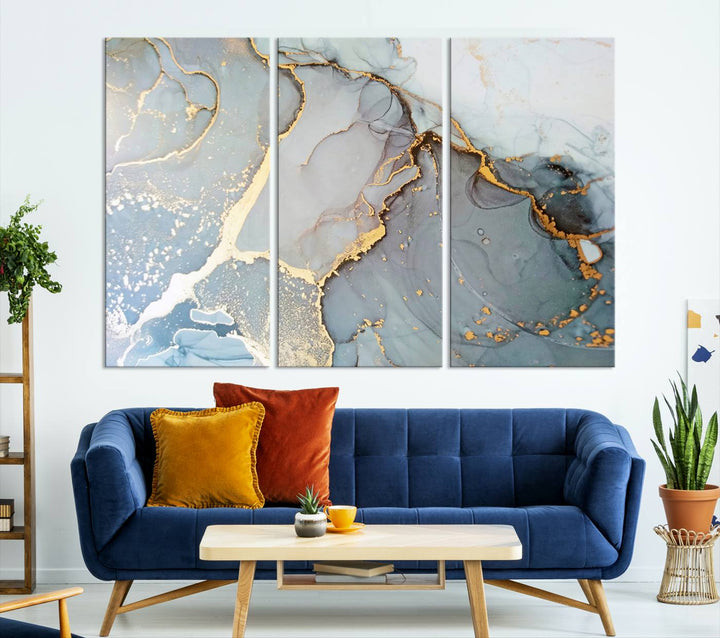 Abstract Marble Wall Art Canvas Print