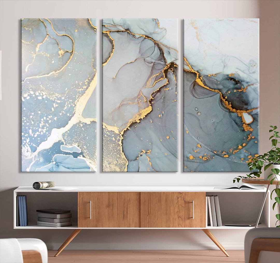 Abstract Marble Wall Art Canvas Print