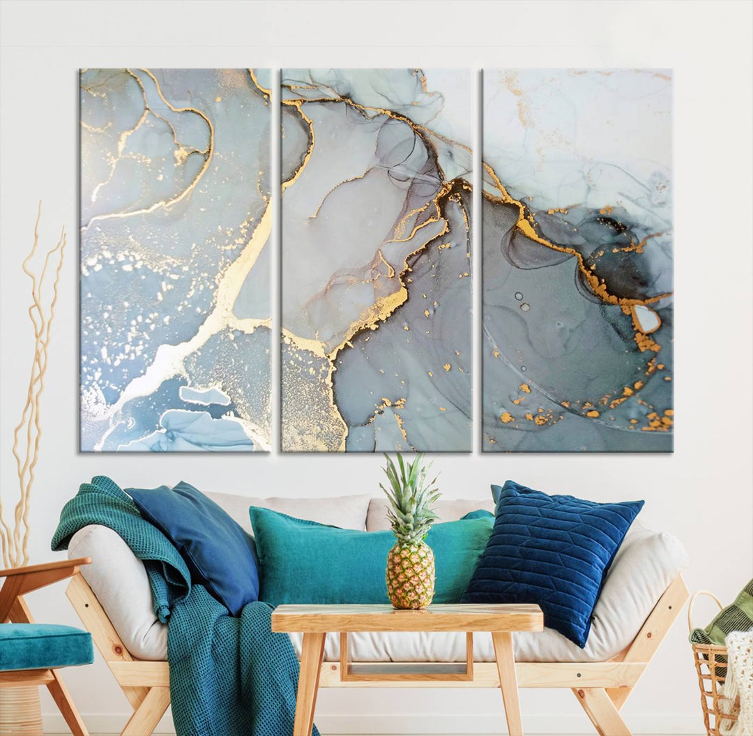 Abstract Marble Wall Art Canvas Print