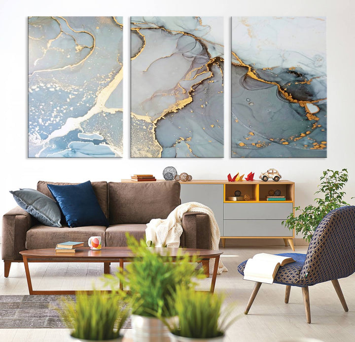 Abstract Marble Wall Art Canvas Print