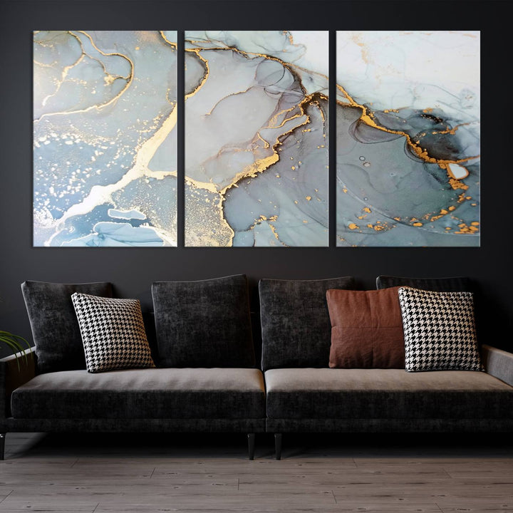 Abstract Marble Wall Art Canvas Print