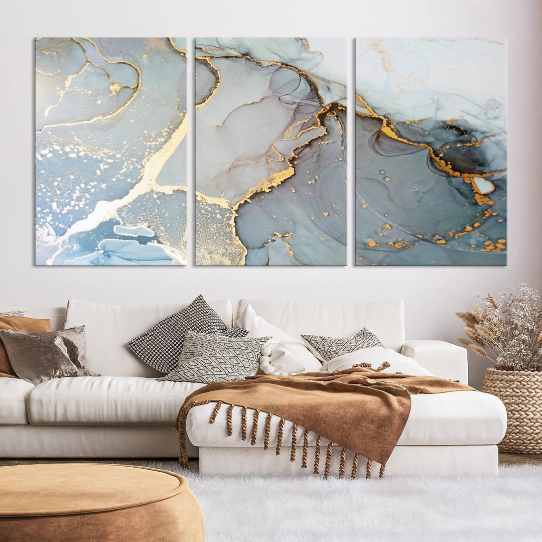 Abstract Marble Wall Art Canvas Print