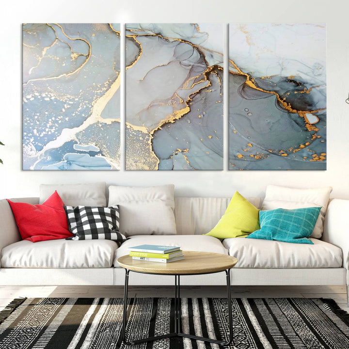 Abstract Marble Wall Art Canvas Print