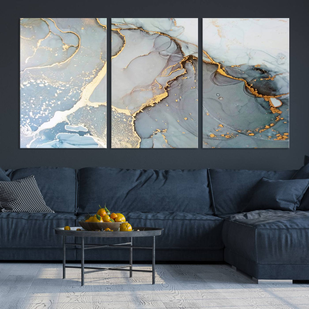 Abstract Marble Wall Art Canvas Print