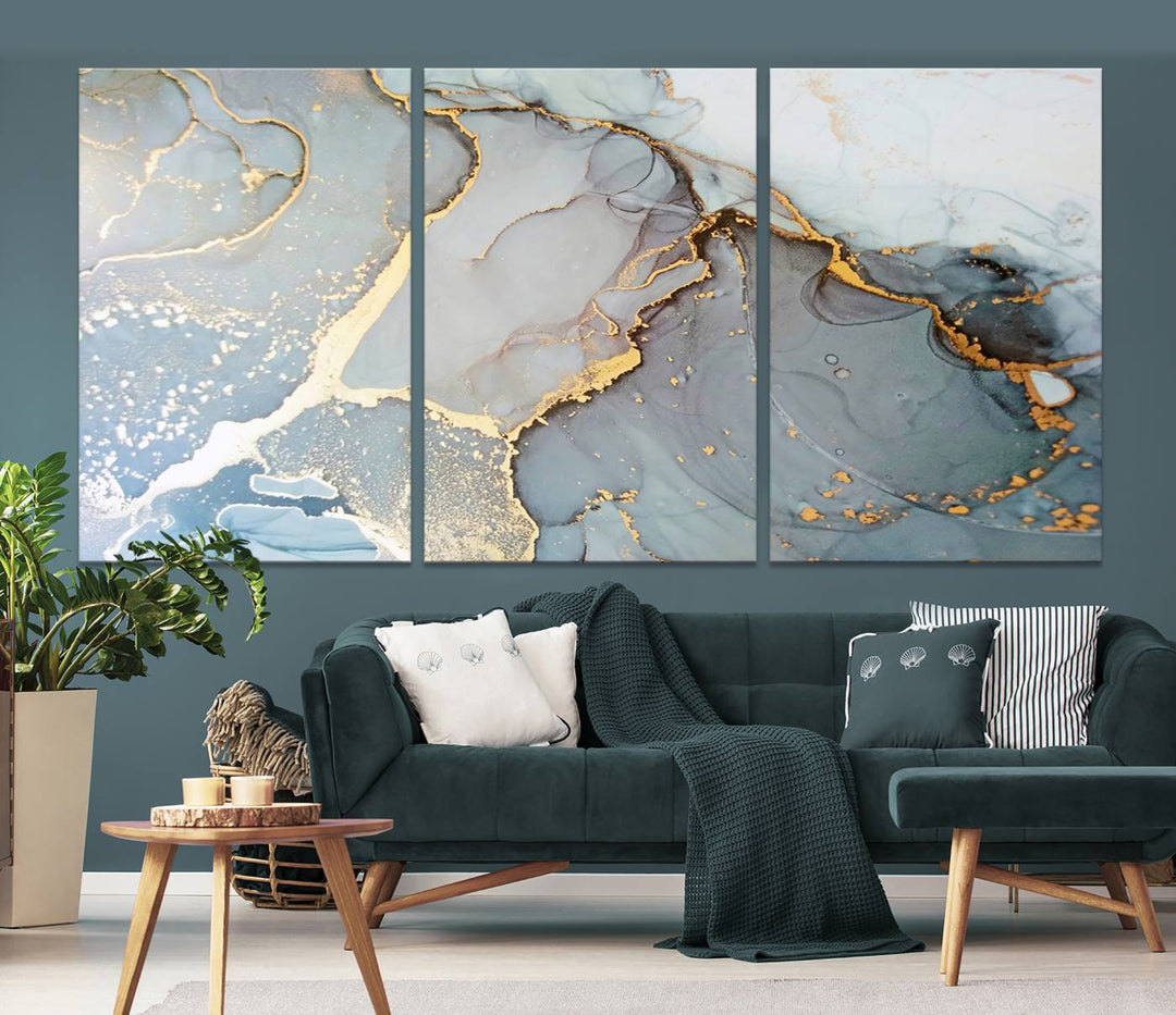 Abstract Marble Wall Art Canvas Print