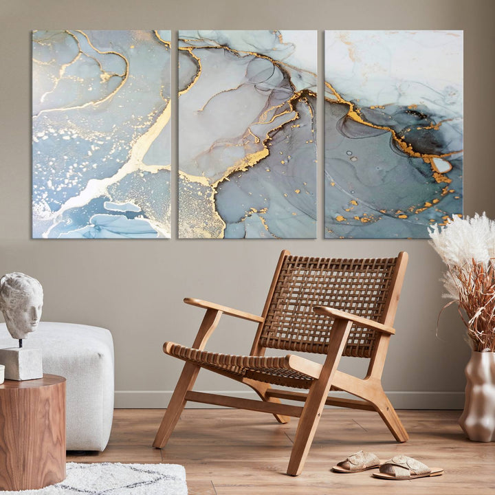 Abstract Marble Wall Art Canvas Print