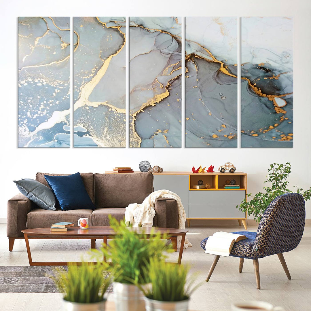 Abstract Marble Wall Art Canvas Print