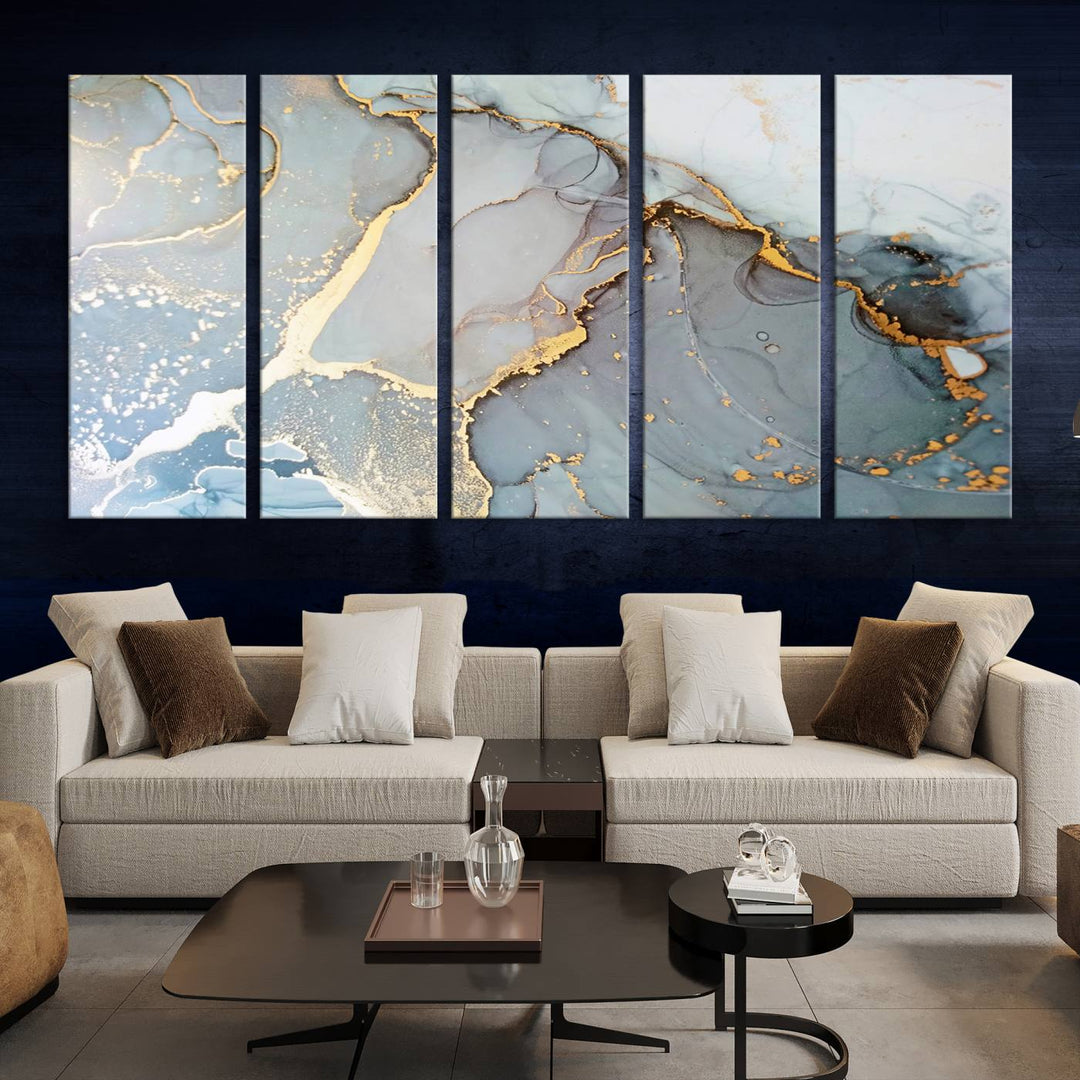 Abstract Marble Wall Art Canvas Print