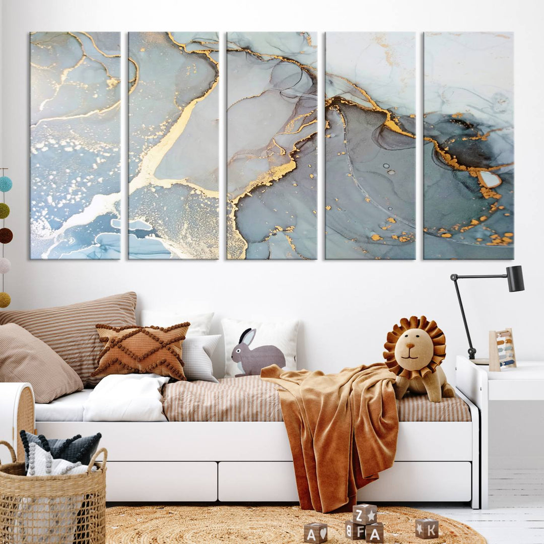 Abstract Marble Wall Art Canvas Print