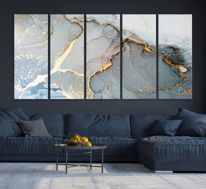 Abstract Marble Wall Art Canvas Print