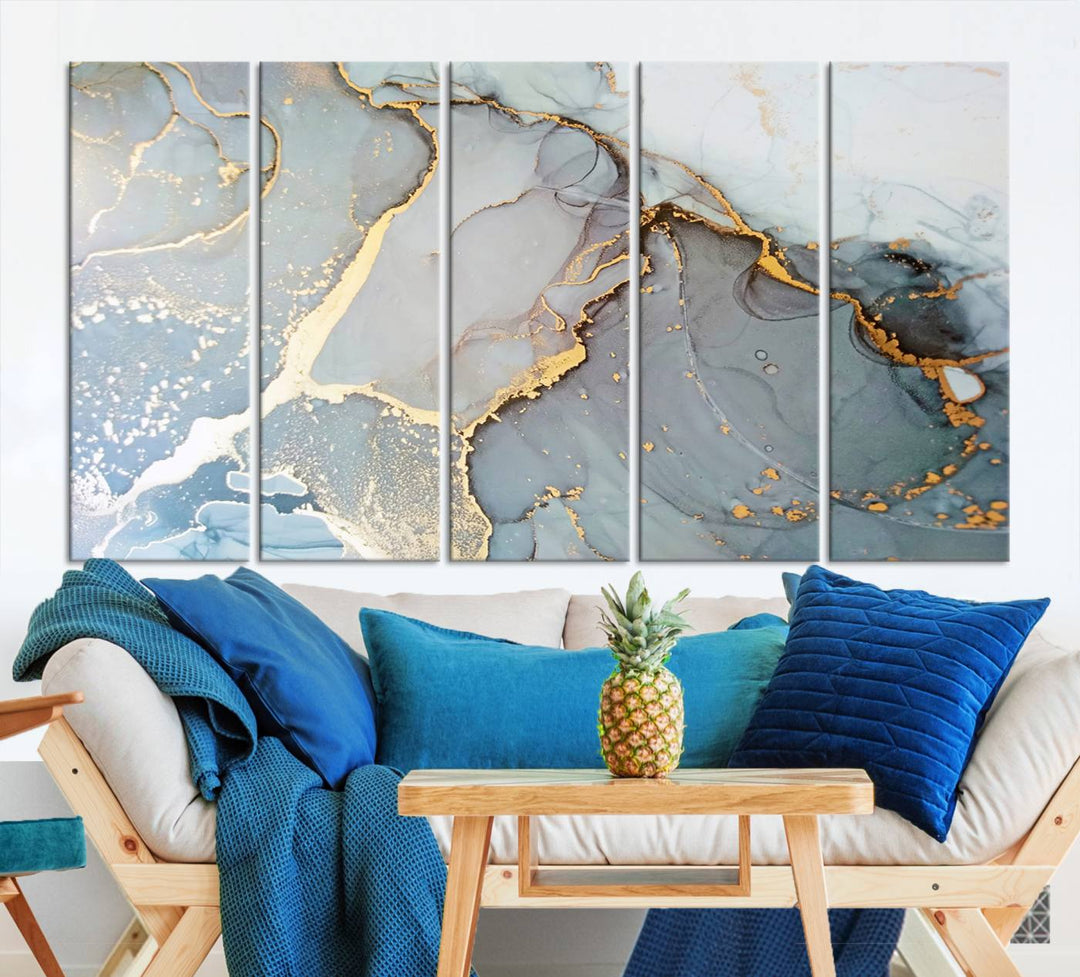 Abstract Marble Wall Art Canvas Print