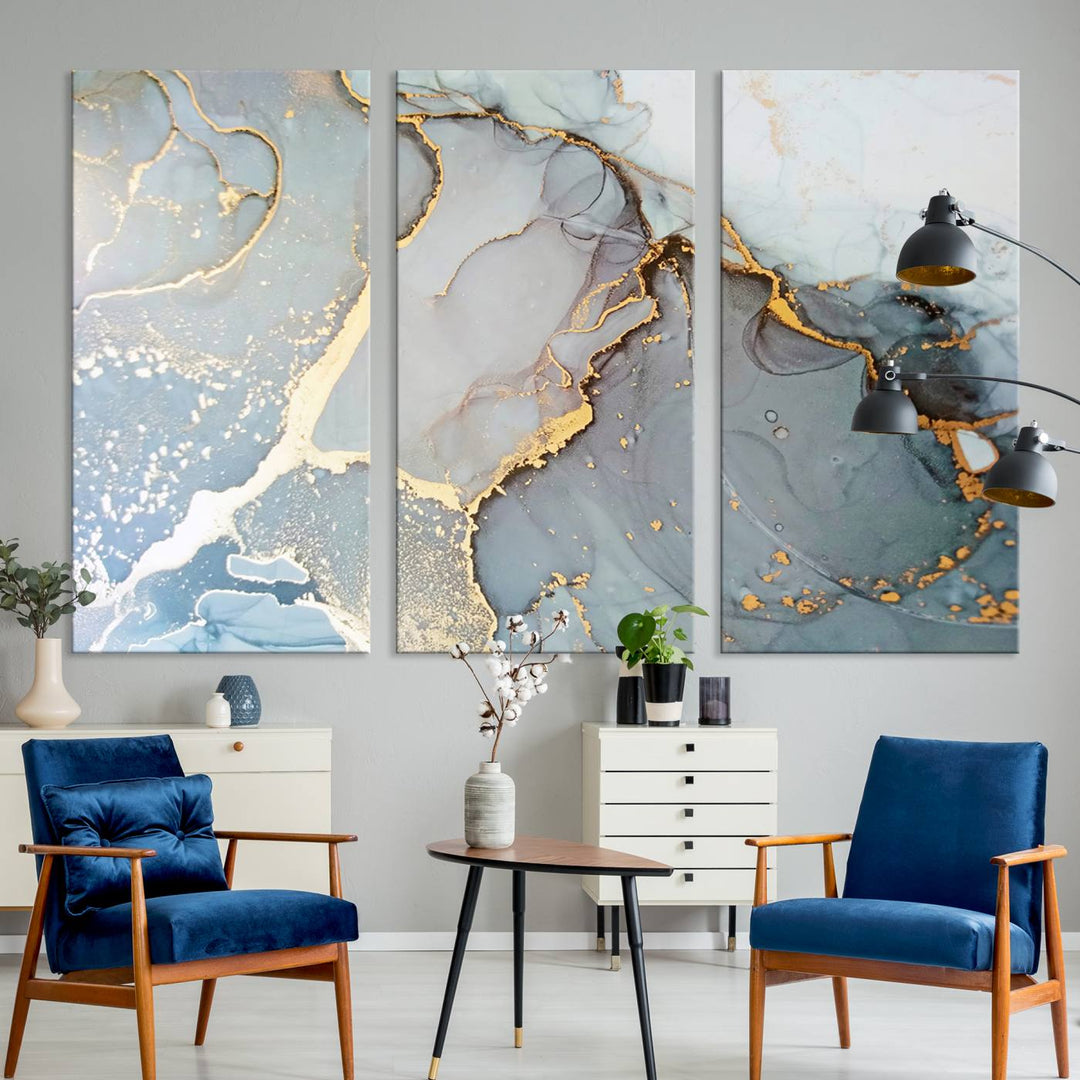 Abstract Marble Wall Art Canvas Print