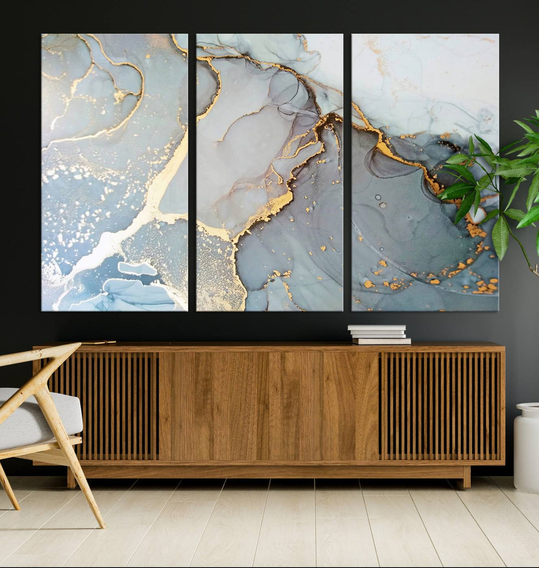 Abstract Marble Wall Art Canvas Print