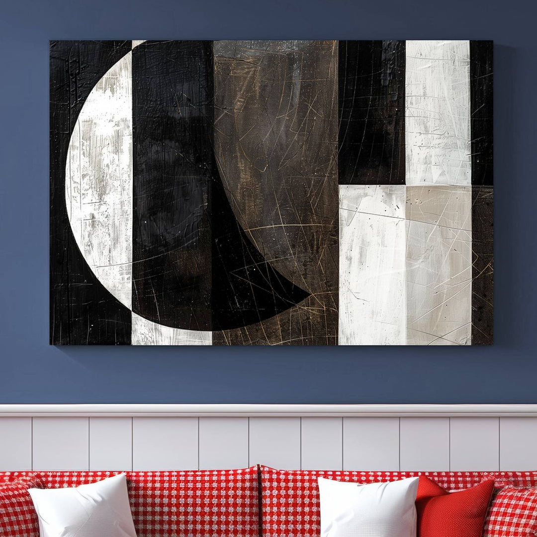 Abstract Modern Wabi Sabi Wall Art Canvas Print Set, Minimalist Wall Art, Mid Century Art Print