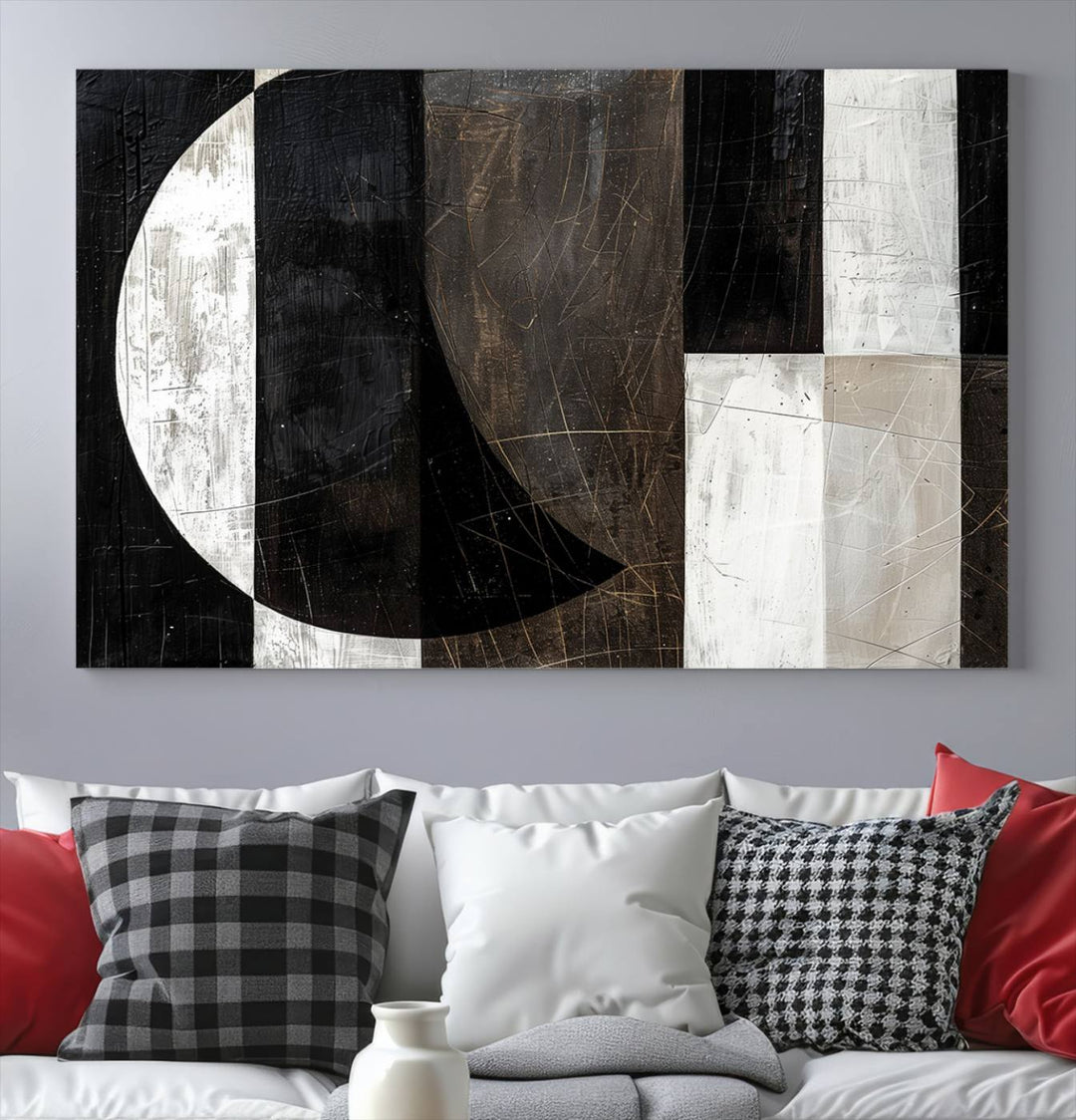 Abstract Modern Wabi Sabi Wall Art Canvas Print Set, Minimalist Wall Art, Mid Century Art Print