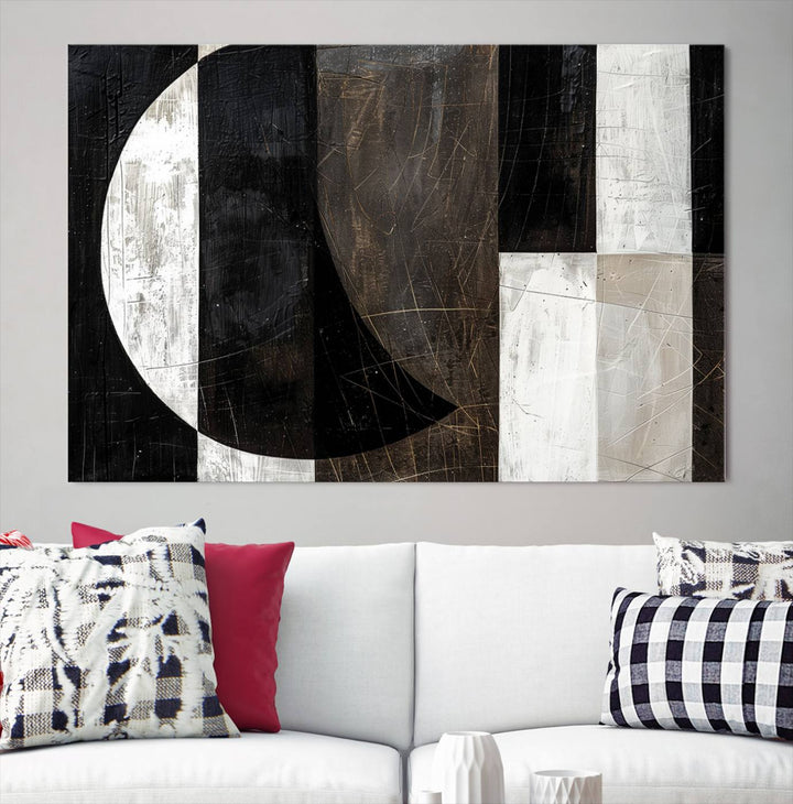 Abstract Modern Wabi Sabi Wall Art Canvas Print Set, Minimalist Wall Art, Mid Century Art Print