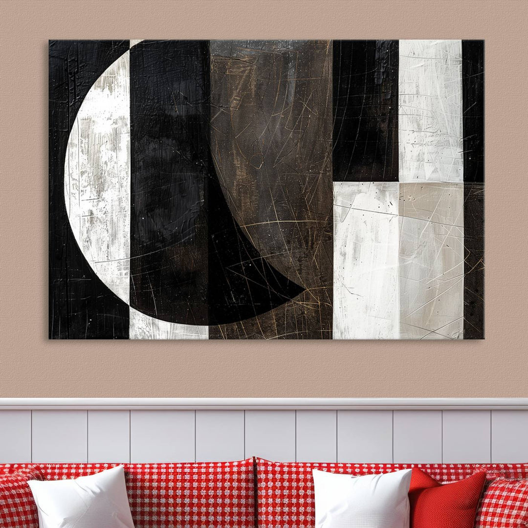 Abstract Modern Wabi Sabi Wall Art Canvas Print Set, Minimalist Wall Art, Mid Century Art Print