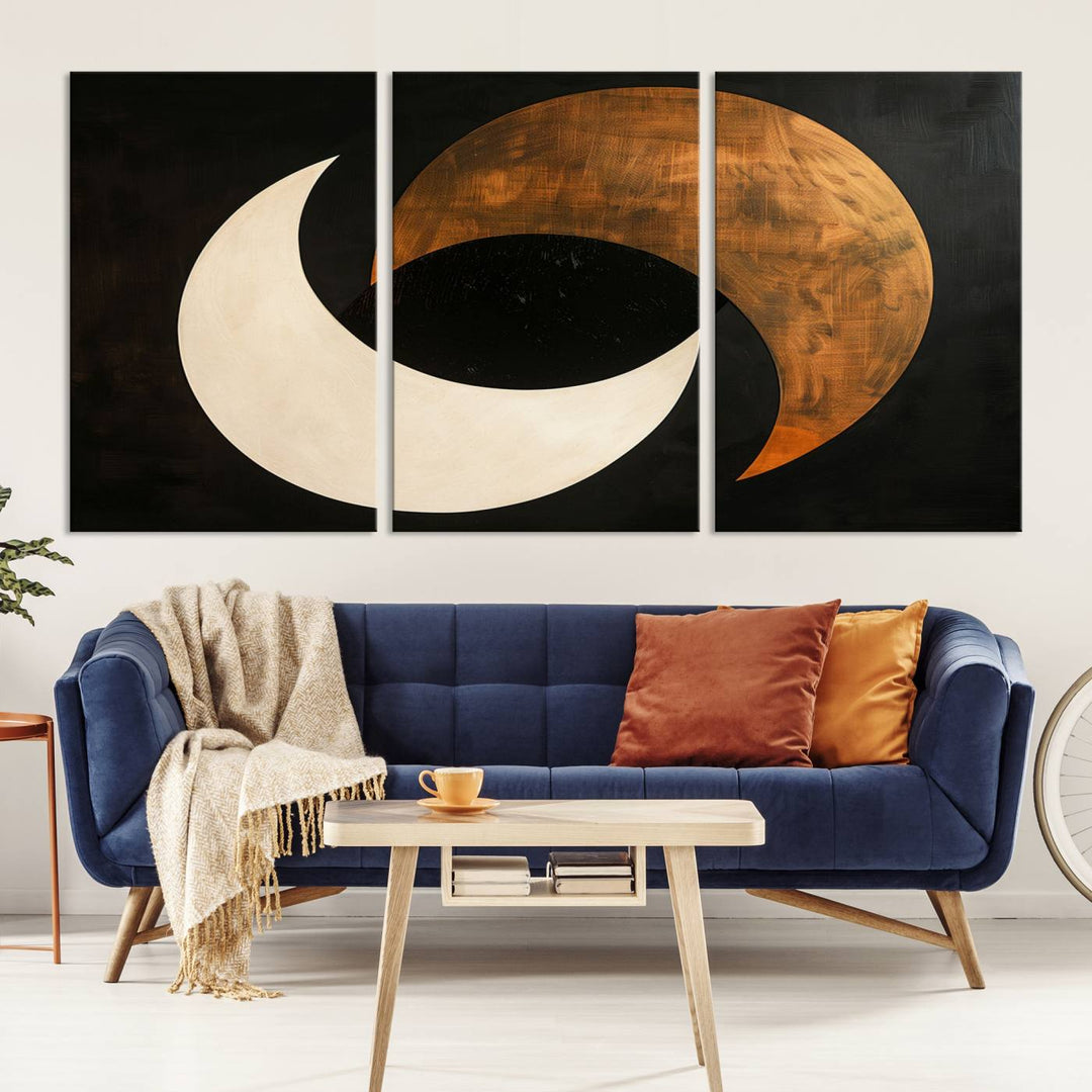 Abstract Moon Wall Art Canvas Print