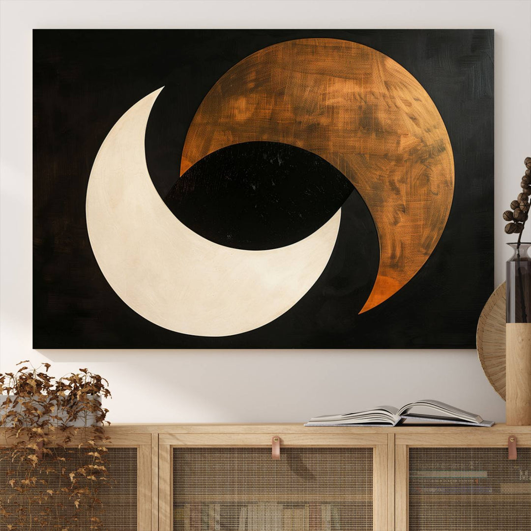 Abstract Moon Wall Art Canvas Print