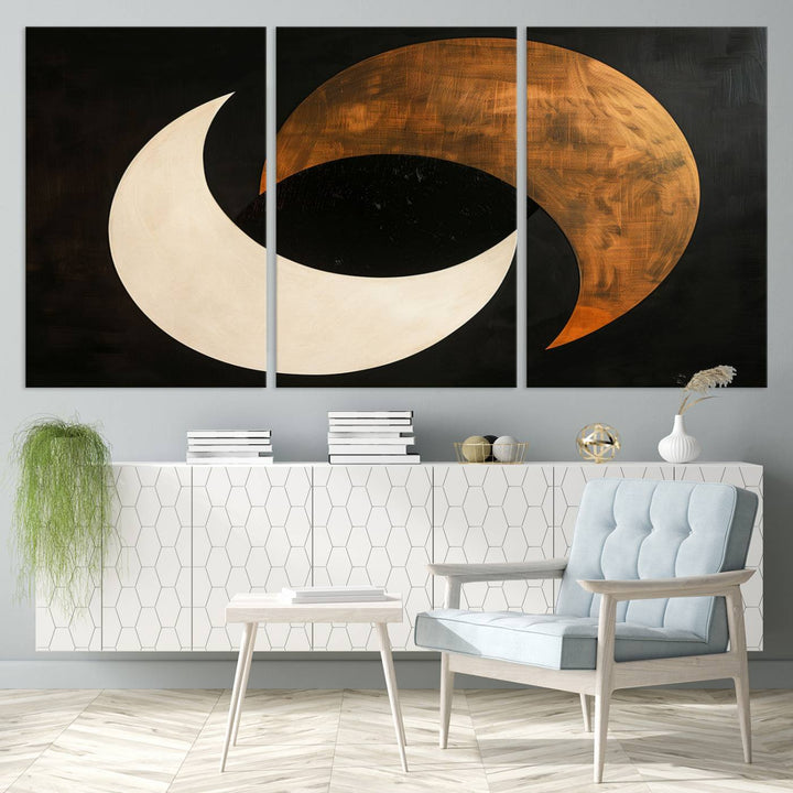 Abstract Moon Wall Art Canvas Print