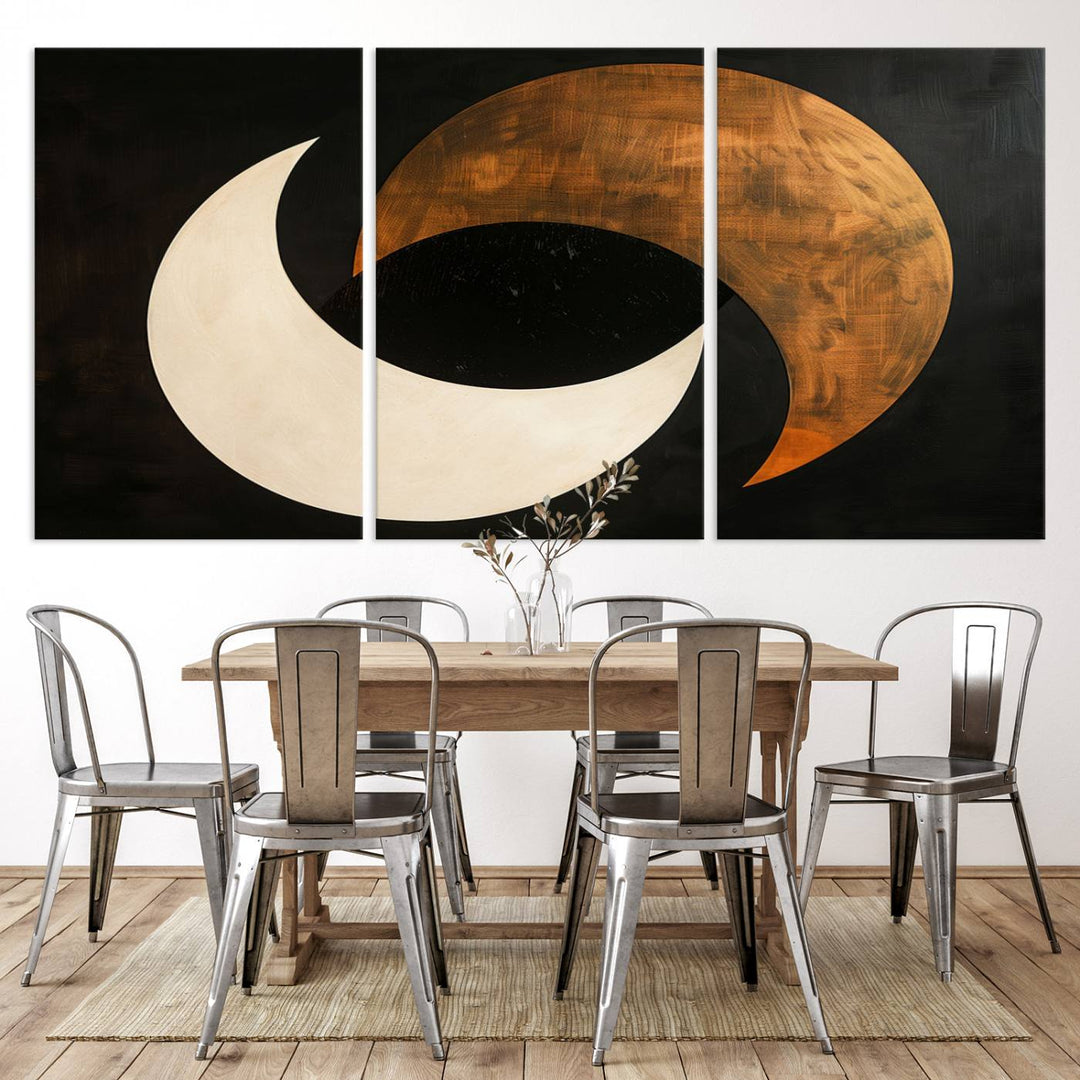 Abstract Moon Wall Art Canvas Print