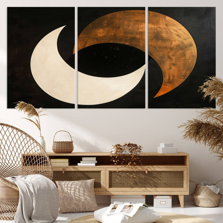 Abstract Moon Wall Art Canvas Print