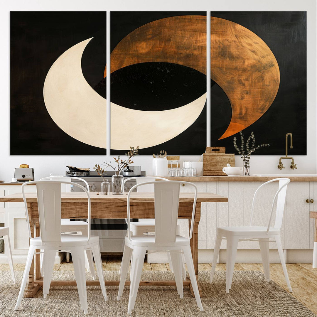 Abstract Moon Wall Art Canvas Print