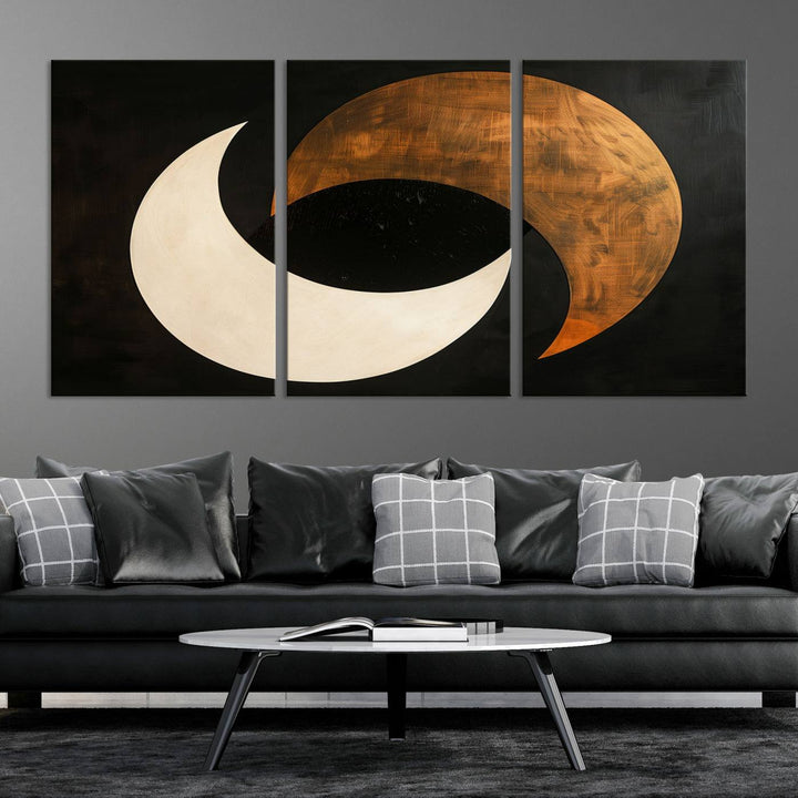 Abstract Moon Wall Art Canvas Print