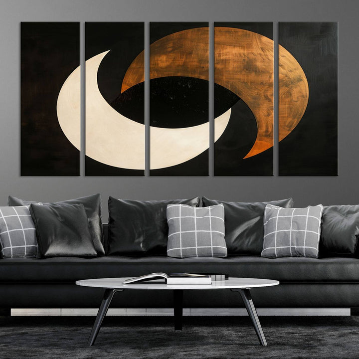 Abstract Moon Wall Art Canvas Print