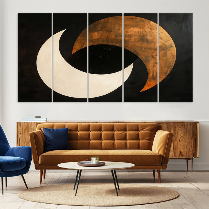 Abstract Moon Wall Art Canvas Print